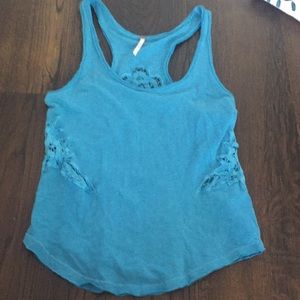 Free people blue tank top